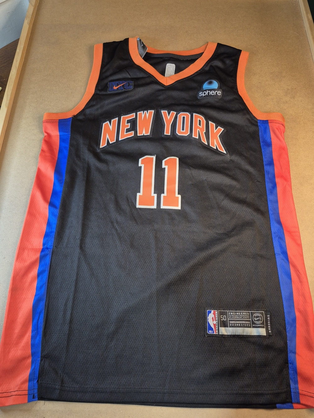 Nike New York #11 Black Orange Basketball Jersey
